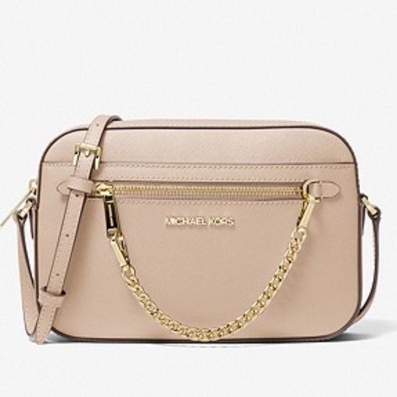 Michael Kors Jet Set Large Leather Crossbody - Picture 1 of 10